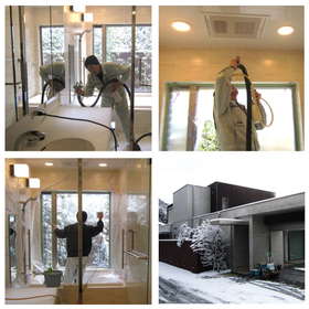 住宅の浴室の光触媒施工事例（防汚・防カビ対策）です