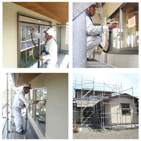 戸建住宅のガラスの光触媒施工事例（防汚対策）です