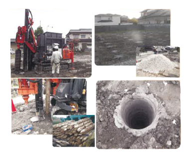 地盤改良工事『スクリュー・プレス工法』