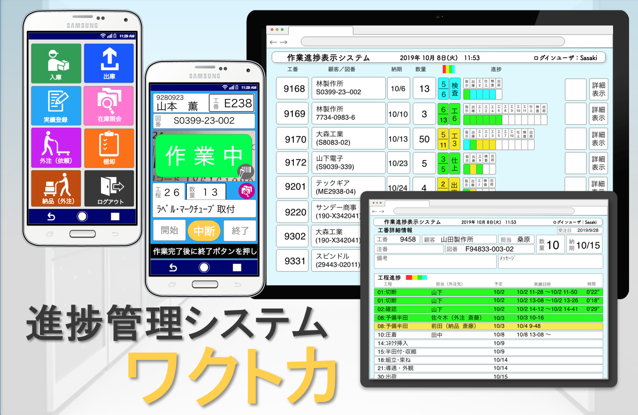 工程進捗管理システム『ワクトカ』