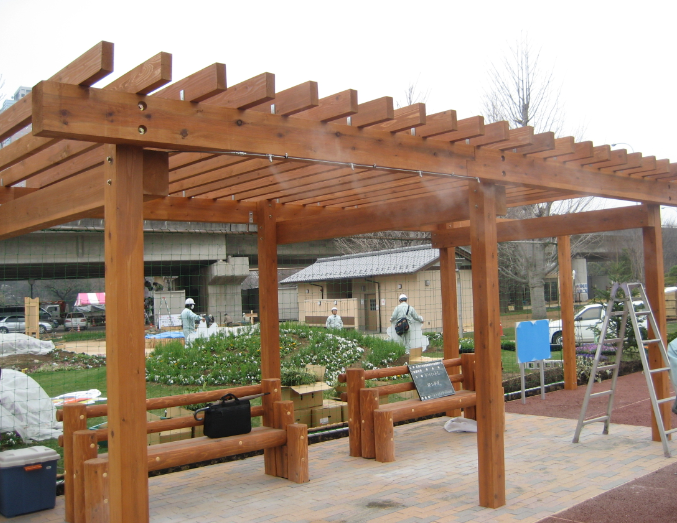 【ドライミスト設置事例】花と緑のフェステバル群馬