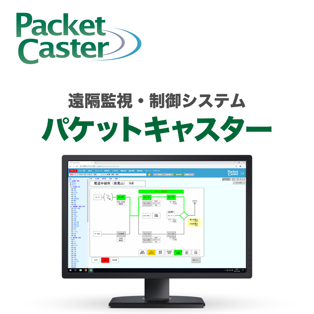 遠隔監視・制御システム『Packet Caster』