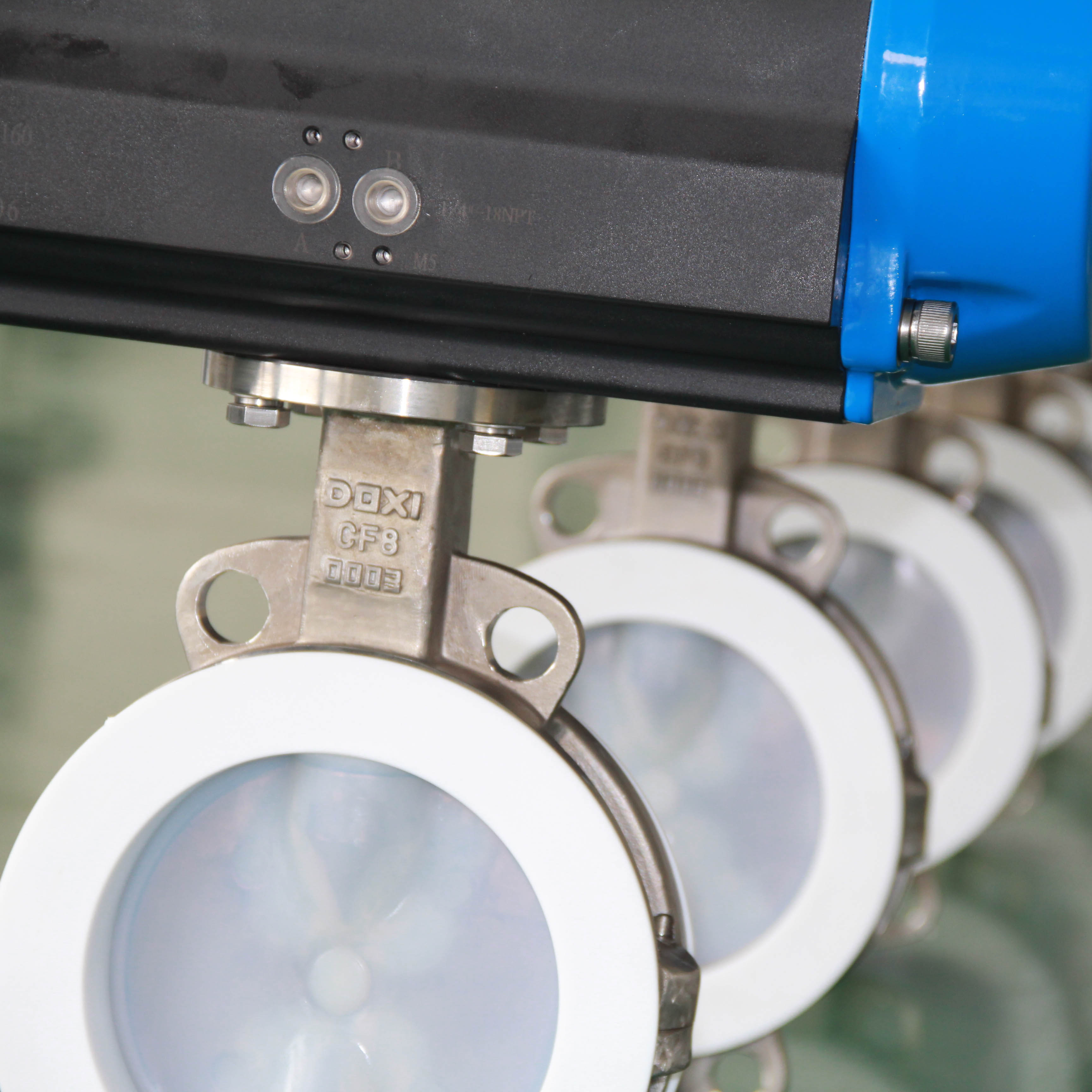 テフロンライニングバルブ　バタフライバルブ　PFA/PTFE