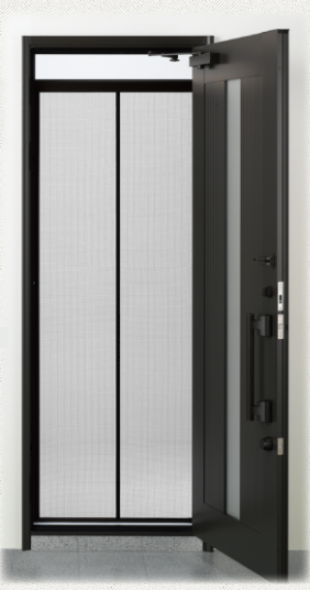 【玄関用網戸】ノーカットロータリー網戸