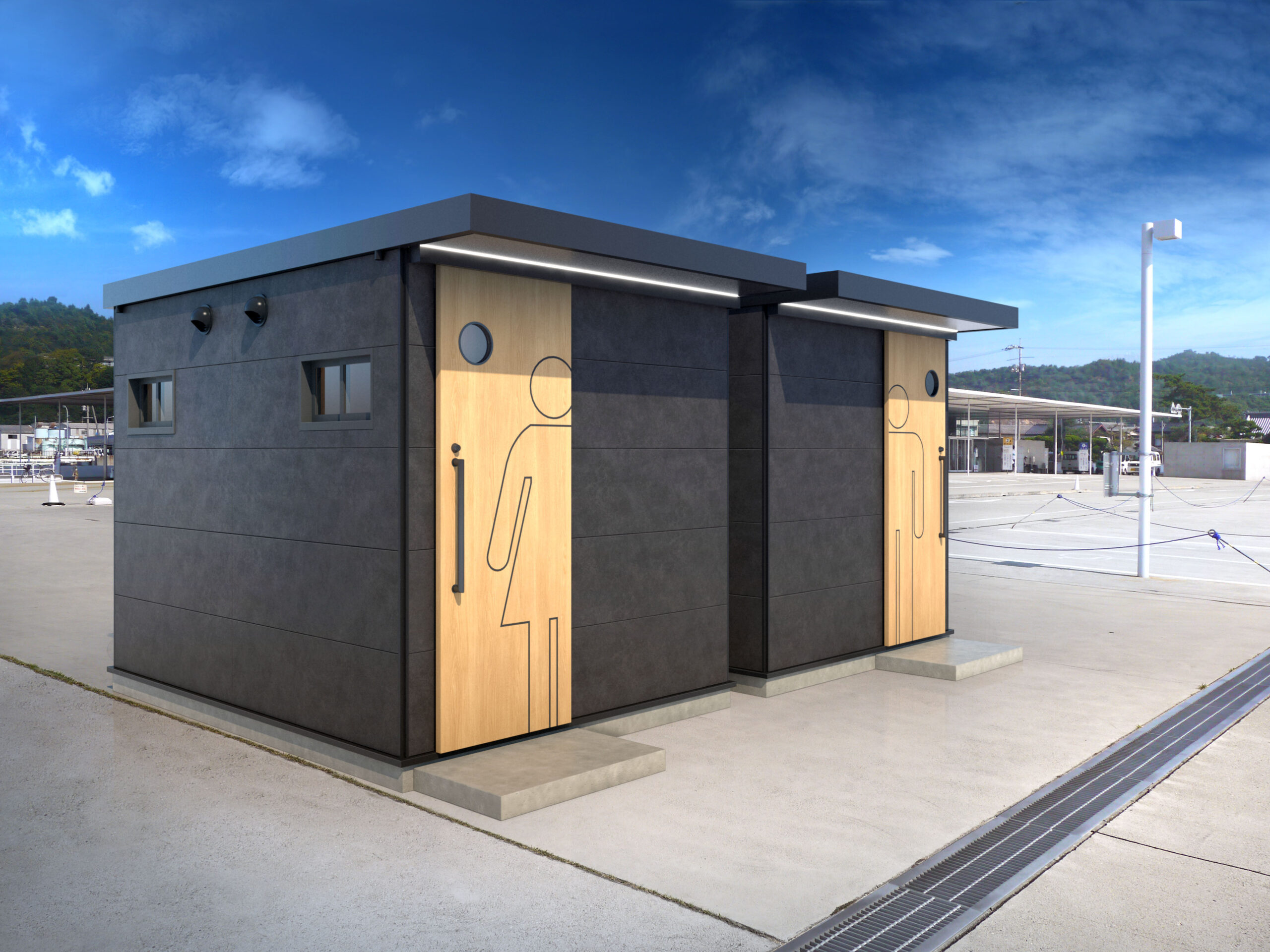 屋外トイレ ユニット　オーダーメイドサービス ※バリアフリー化に