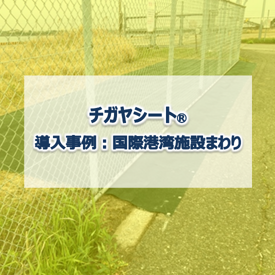 【防草シート施工事例】チガヤシート(R)　国際港湾施設まわり