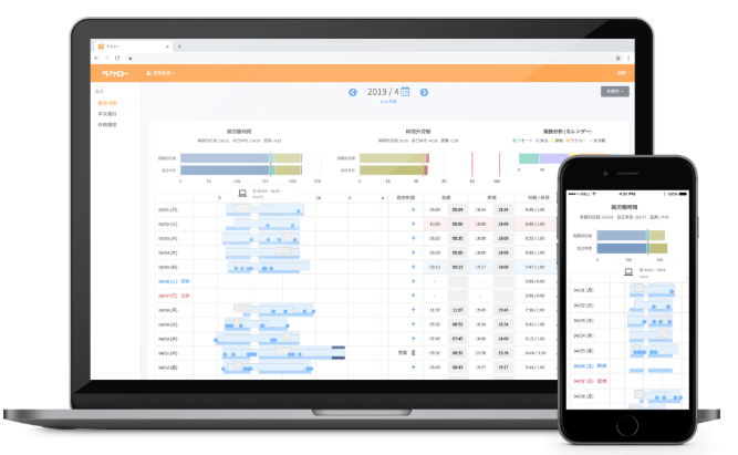 打刻レス勤怠管理サービス『ラクロー』