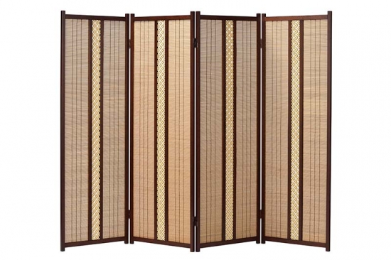 天然木ならではの香りと風合い　簾（すだれ）屏風※総合カタログ進呈