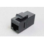 Snap-in connector, both sides RJ-45 (CAT6 compatible, black)
