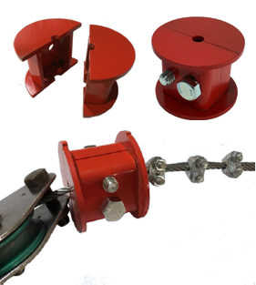 滑車入口の詰まり防止用パッド『Blockneck(C)』