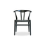 Reborn Chair Beach Black Finish Black Paper Cord