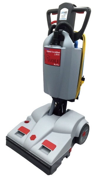 コンパクトスクラバー『ウルフ-LW46』手押し式自動床洗浄機