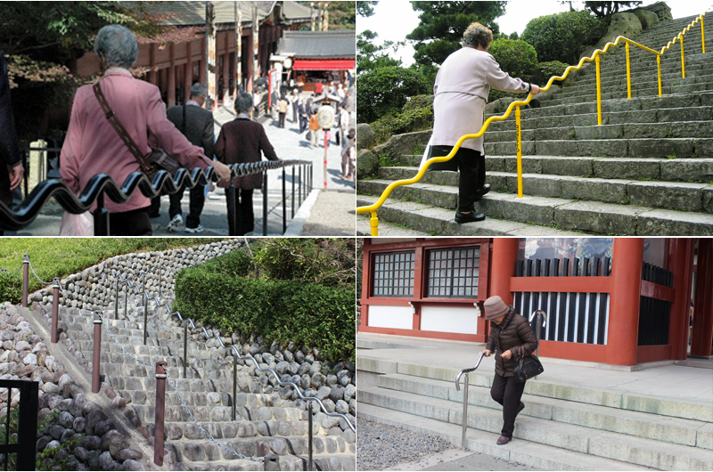 手すり『ラクラククネット』