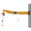 Electric chain block jib crane (column-mounted, welded type) with flexible joint.