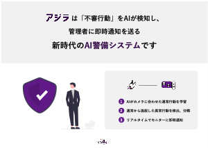 施設向けAI警備システム「アジラ」