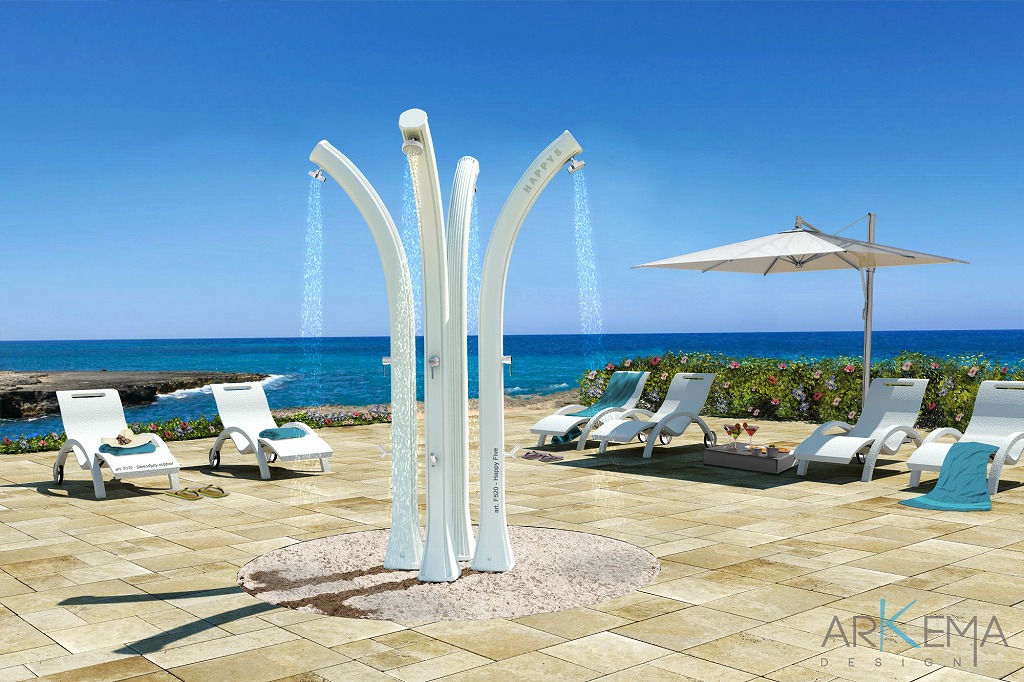 ソーラーシャワー　アルケマデザイン　エコな太陽熱温水シャワー