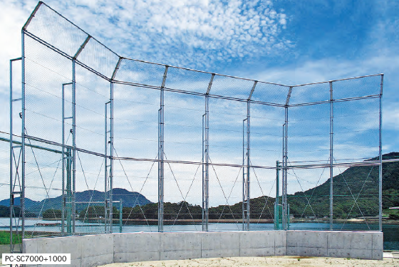 【朝日PCフェンス】PCバックネット　下部網なし