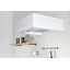 Flat range hood that does not obstruct the spaciousness of the kitchen area.