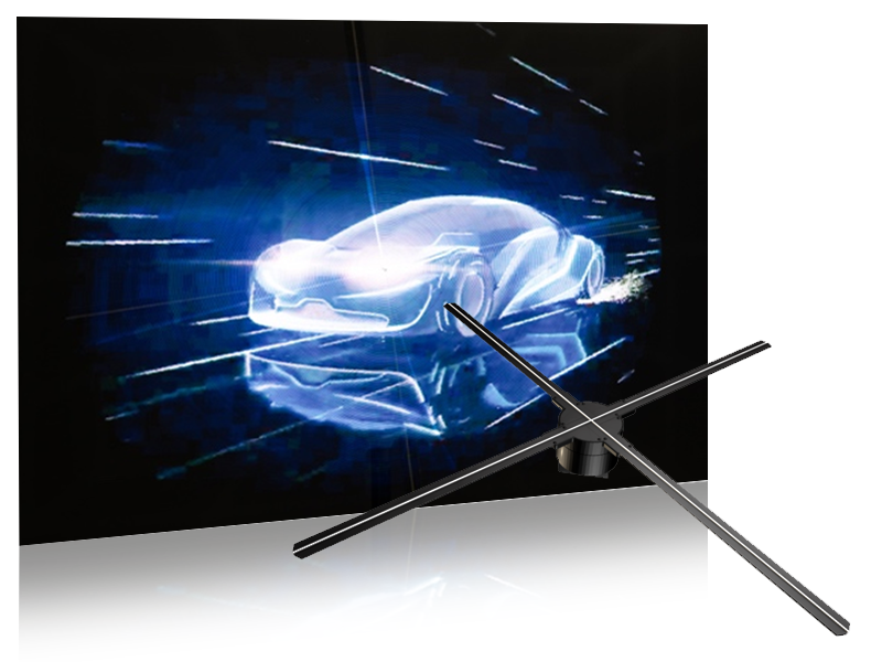 3D LED看板 3DホログラムLEDファン 裸眼3Dホログラム 65cm 3d