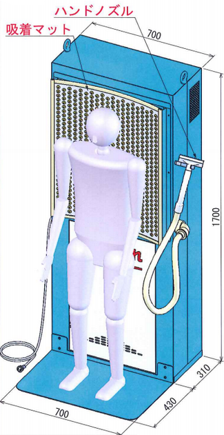 異物混入対策に！エアシャワーより省スペース「背もたれクリーナー」