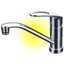 Handle hot water side rotation angle regulation "Single lever faucet"
