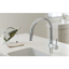 Gooseneck Single Lever Faucet that Shines in an Open Kitchen