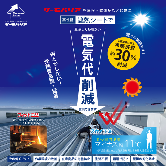 遮熱シート】で”太陽の熱”を反射し”炉の熱”を防ぐ！電気代削減 ライフ