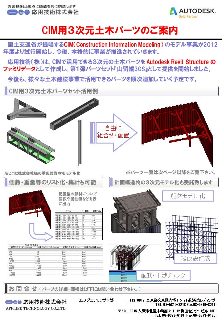 CIM用土木パーツ