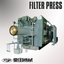 フィルタープレス　単独ろ布走行式　UF型フィルタプレス