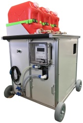 自吸機能付き可搬型灯油ボイラー「WAKUWAKU」