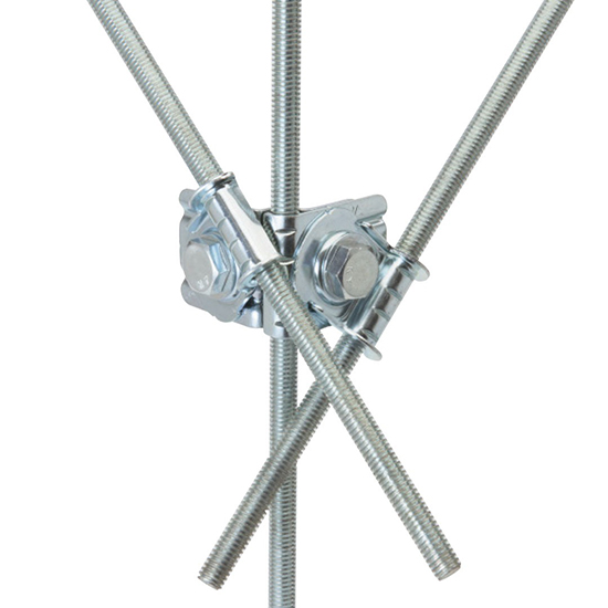 支持具 振れ止め金具 クロスロック ボルト固定式 因幡電機産業