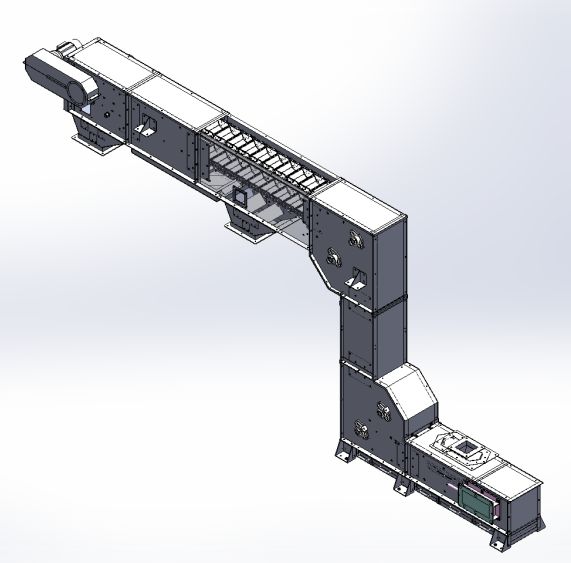 ピボットコンベア バケット常時上向きタイプ(バケットコンベア)