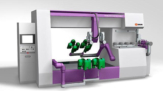 ホースレス　塗装ロボットシステム