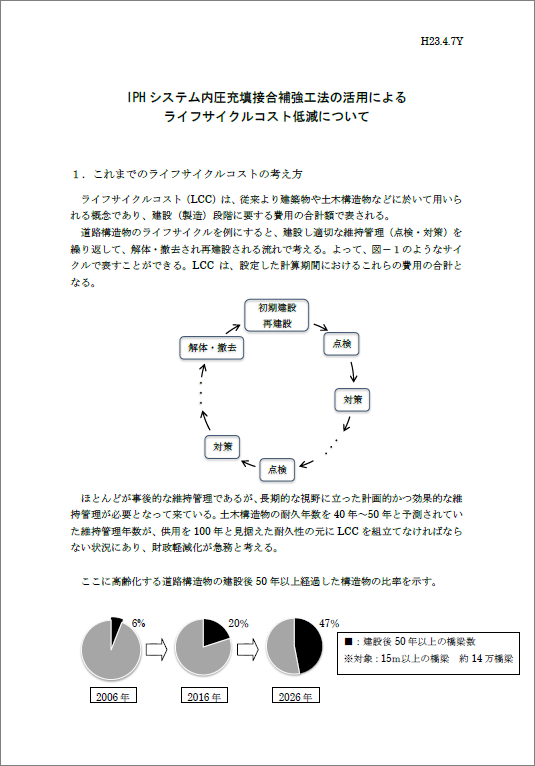 【技術資料】IPHシステムの活用によるライフサイクルコスト低減