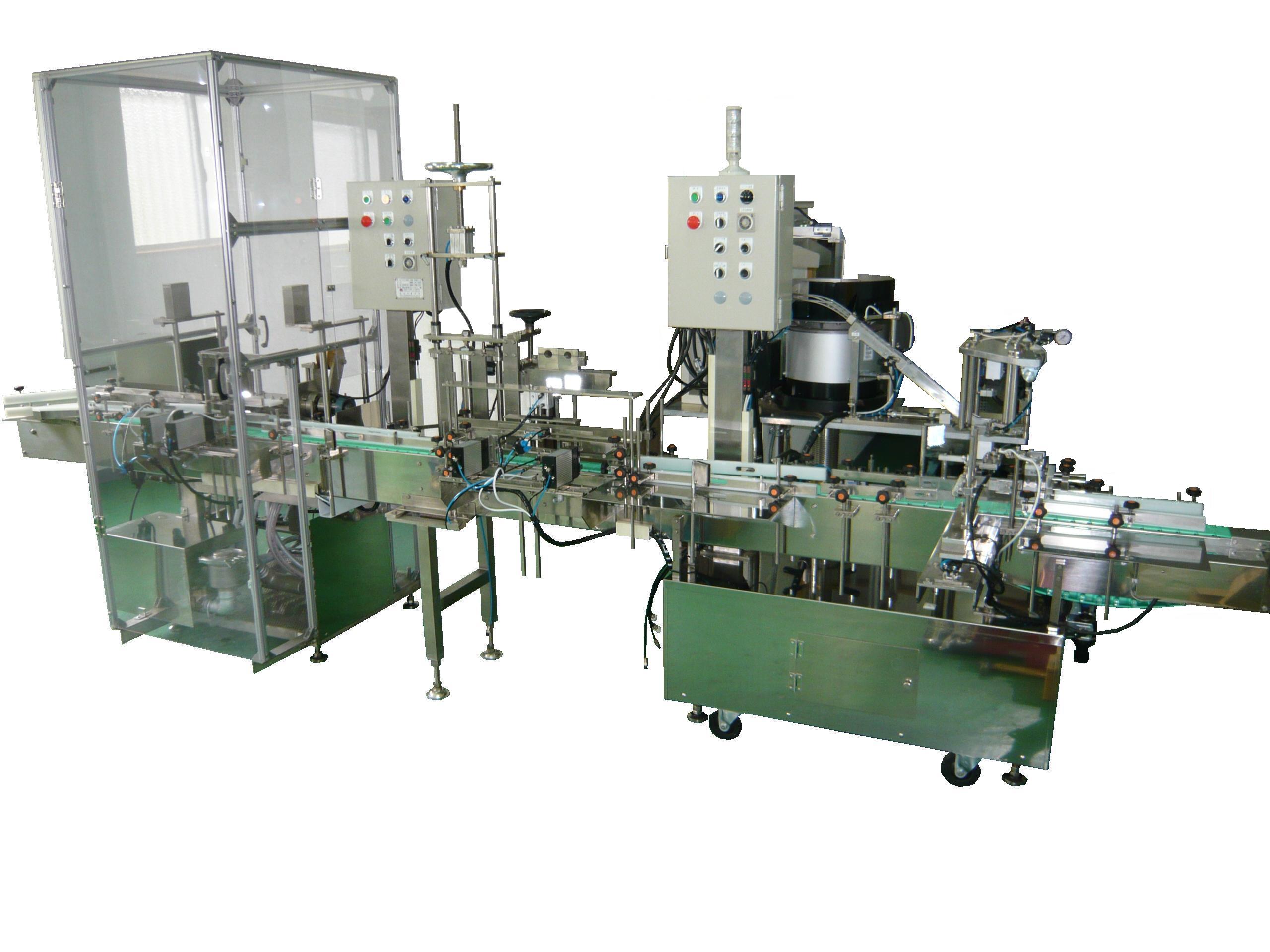 反転式ボトル洗浄・充填・キャッパーライン