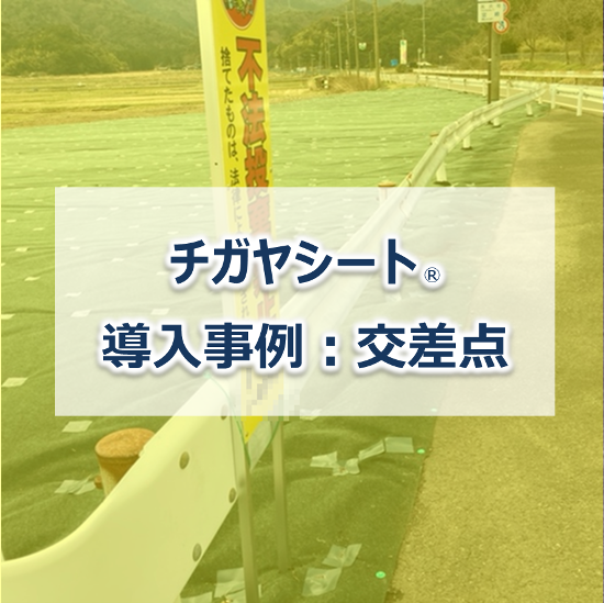 【防草シート施工事例】チガヤシート(R)　交差点