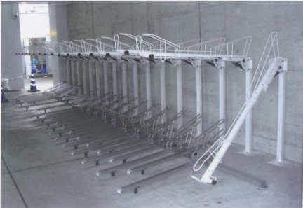 新2段式スライド型自転車ラック