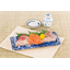 Plastic food container with outstanding transparency in the lid (SF Saisei-dan)