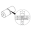 Motor pulley for indoor conveyor with rubber lagging for flat belts.