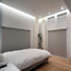 Roll screen with blackout guide rail specification that creates a dark space.