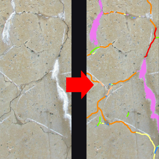 国交省性能カタログに収録！ひび割れ自動検出サービス
