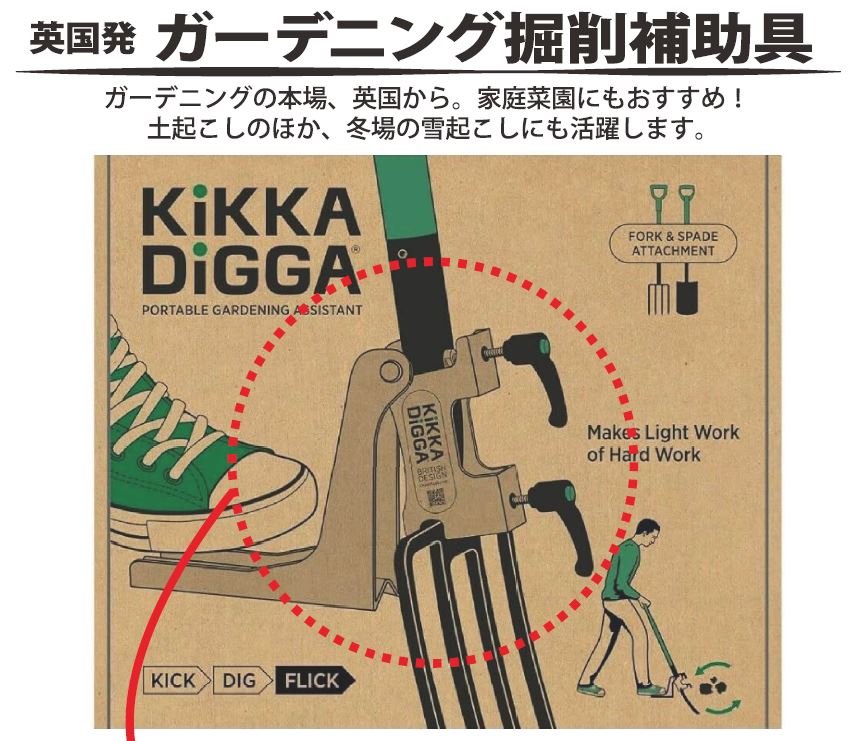 英国発!ガーデニング掘削補助具『キッカーデッカー』