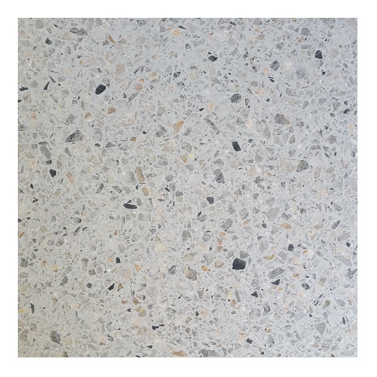 人造大理石の床用タイル「テラゾータイル 碧水（へきすい）」 | 野邑