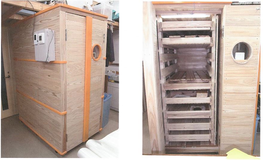 遠赤外線低温乾燥機　※高温乾燥機と比べ管理・メンテンナスが容易！