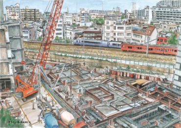 山留め壁の水平変位計測