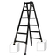 Telescopic ladder with adjustable legs / M510RW-90BKA