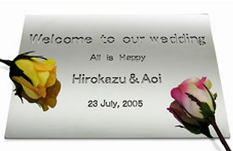 オリジナルステンレス製「ウェルカムボード」