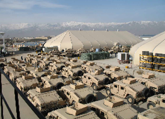 高耐久・耐火性テント　<サイズ選択可/再設置可/コンテナ輸送>