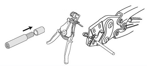 圧着加工の手順