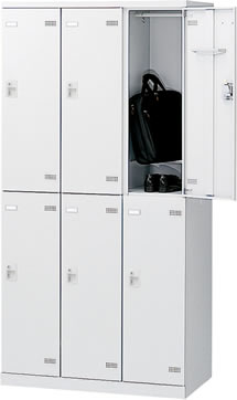 ロッカー(ホワイトタイプ)『6人用ロッカー』 アサヒスチール工業